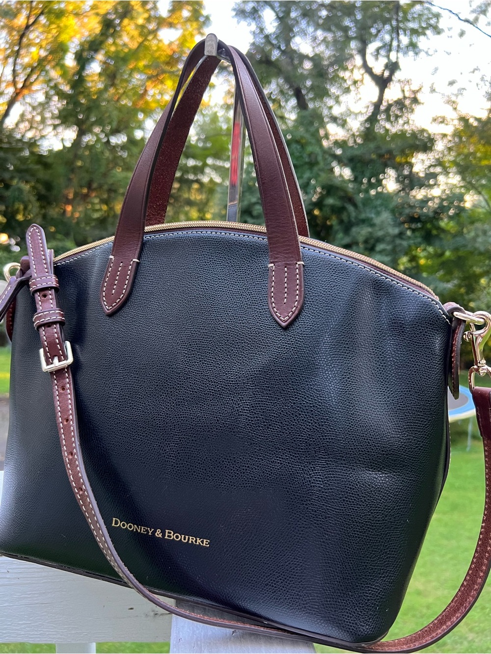 DOONEY AND BOURKE LEATHER DOMED SATCHEL - Picture 2 of 11